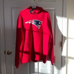 Men's New England Patriots Fanatics Red Primary Logo Fitted Pullover Hoodie XXL